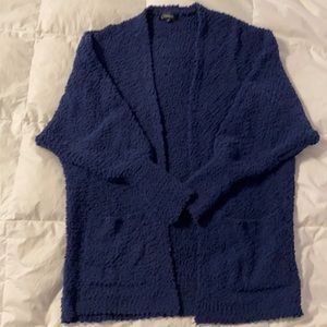 Navy blue cardigan sweater
